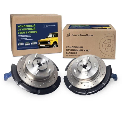 Усиленный ступичный узел с ВНЕШНИМ КРЕПЛЕНИЕМ ТОРМОЗНОГО ДИСКА с ПЕРФОРИРОВАННЫМ тормозным диском со ступицей 24 шлица с АБС