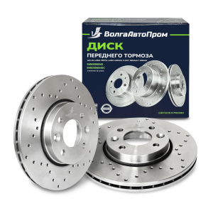 Тормозной диск для а/м Vesta 8450006845С Спорт ВолгаАвтоПром перфорация (2 шт) VAP-845-5418